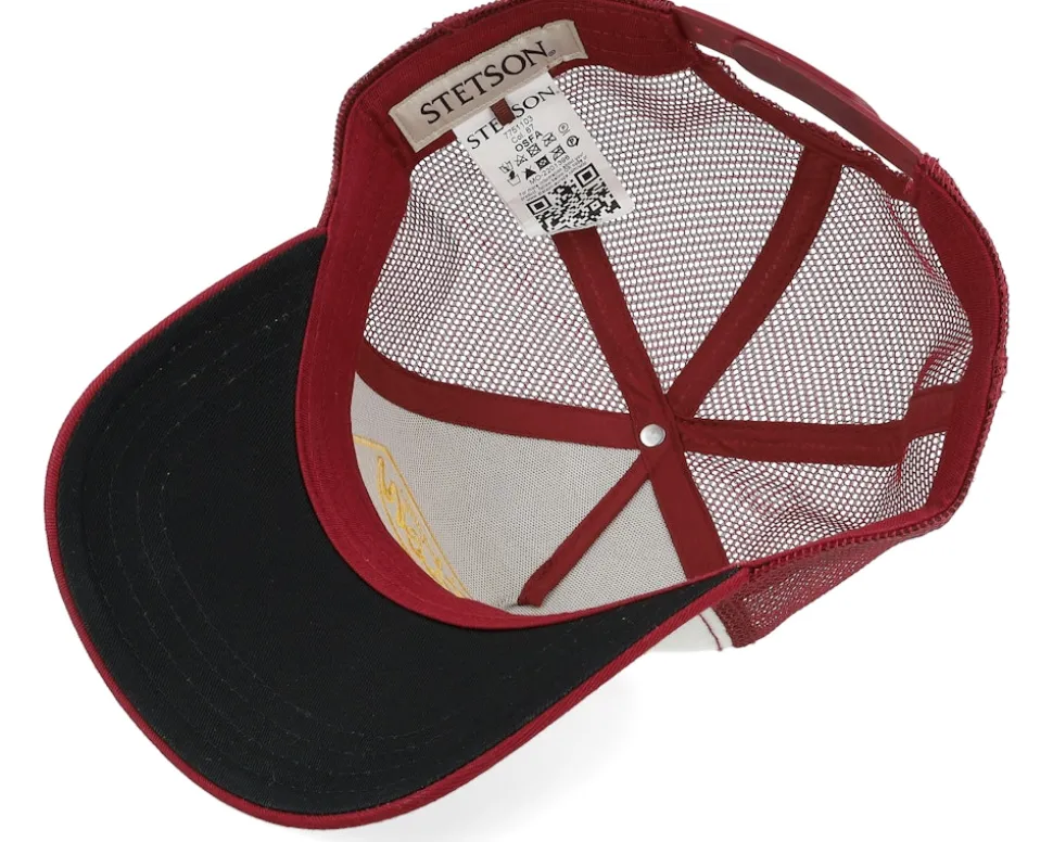 American Heritage White/Maroon Trucker - Stetson