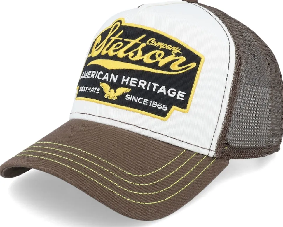 American Heritage White/Maroon Trucker - Stetson