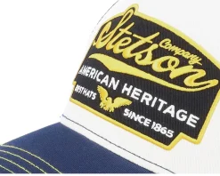 American Heritage White/Navy Trucker - Stetson