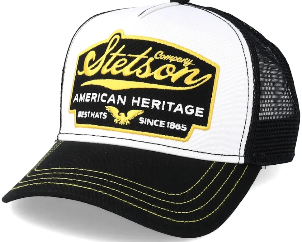 American Heritage White/Navy Trucker - Stetson