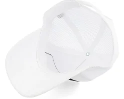 American Muscle Car In The Street Velvet White A-Frame Trucker - Calza Pennello