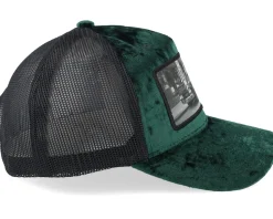 American Muscle Classic Car Velvet Green/Black A-Frame Trucker - Calza Pennello