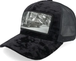 American Muscle Classic Car Velvet Green/Black A-Frame Trucker - Calza Pennello