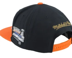 Anaheim Ducks 2 Tone Side Patch Black/Orange Snapback - Mitchell & Ness