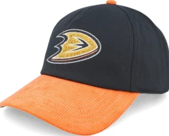 Anaheim Ducks Burnett Black/Orange Corduroy Adjustable - American Needle