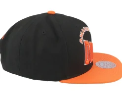 Anaheim Ducks Crooked Path Black/Orange Snapback - Mitchell & Ness