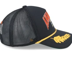 Anaheim Ducks Gold Leaf Hwc Black Trucker - Mitchell & Ness