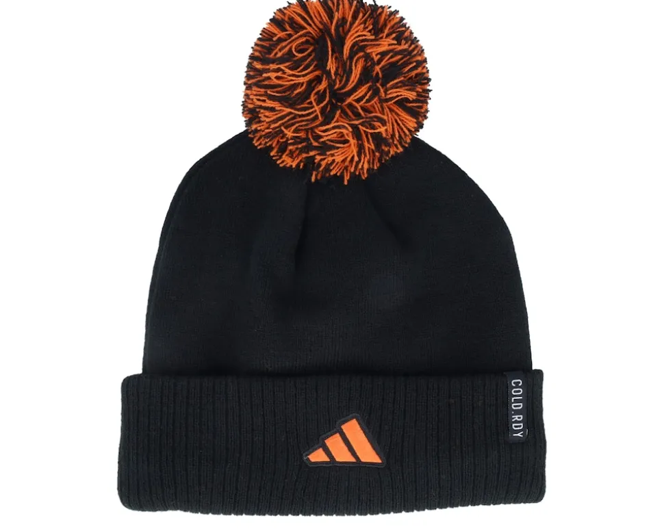 Anaheim Ducks NHL Cuff Beanie Black Pom - Adidas