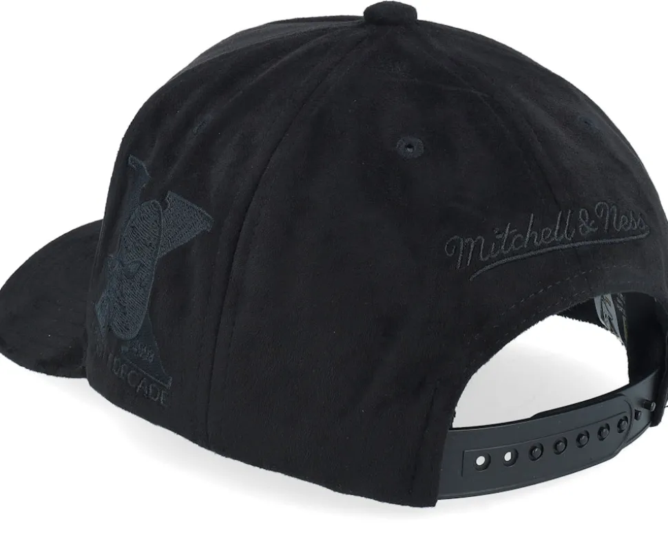 Anaheim Ducks Nightshade Pro Cap Vintage Black A-frame Adjustable - Mitchell & Ness