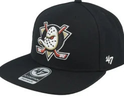Anaheim Ducks No Shot 47 Captain Cap Black Snapback - 47 Brand