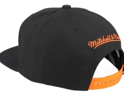 Anaheim Ducks Retro Lock Up Black Snapback - Mitchell & Ness