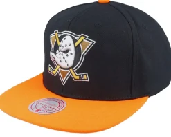 Anaheim Ducks Team 2 Tone 2.0 Black/Orange Snapback - Mitchell & Ness