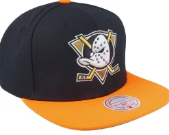 Anaheim Ducks Team 2 Tone 2.0 Black/Orange Snapback - Mitchell & Ness