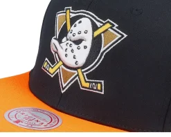 Anaheim Ducks Team 2 Tone 2.0 Black/Orange Snapback - Mitchell & Ness