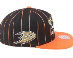 Anaheim Ducks Team Pin Black Snapback - Mitchell & Ness