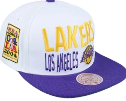 Anaheim Ducks Toss Up White/Black Snapback - Mitchell & Ness