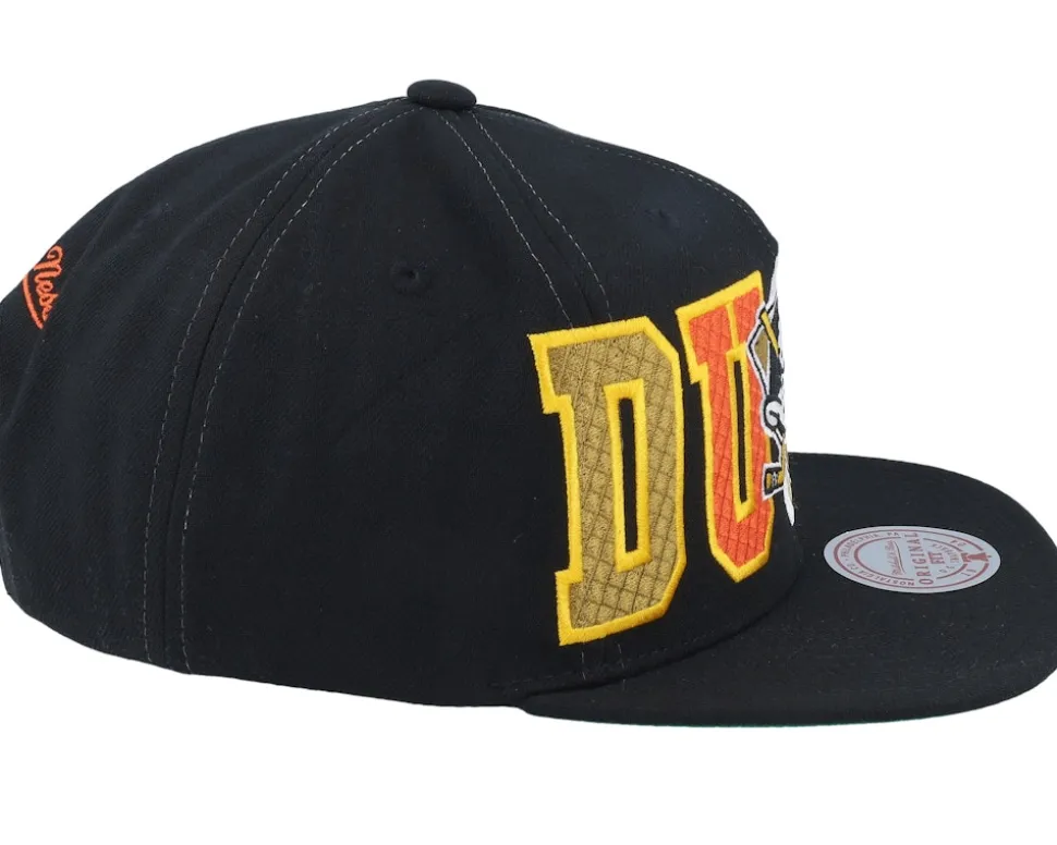 Anaheim Ducks Varsity Bust Black Snapback - Mitchell & Ness