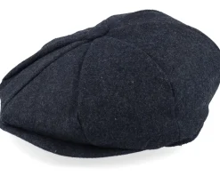 Anchor Patch Charcoal Wool Bakerboy Flat Cap - Jack Anchor