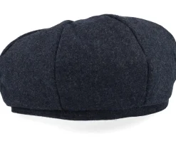 Anchor Patch Charcoal Wool Bakerboy Flat Cap - Jack Anchor