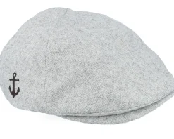 Anchor Patch Light Grey Ivy Flat Cap - Jack Anchor