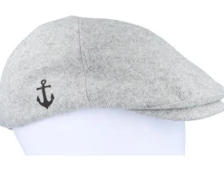 Anchor Patch Light Grey Ivy Flat Cap - Jack Anchor