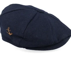 Anchor Patch Navy Bakerboy Flat Cap - Wild Spirit