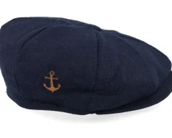 Anchor Patch Navy Bakerboy Flat Cap - Wild Spirit