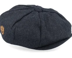 Anchor Shield Patch Charcoal Wool Bakerboy - Jack Anchor
