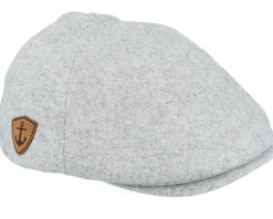 Anchor Shiled Patch Light Grey Ivy Flat Cap - Jack Anchor