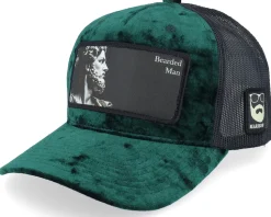 Ancient Greek Beard Patch Velvet Green/Black - Bearded Man