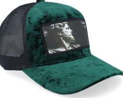 Ancient Greek Beard Patch Velvet Green/Black - Bearded Man