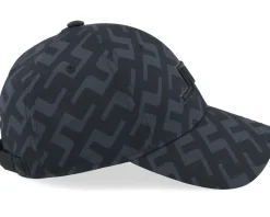 Anga Printed Cap Bias Bridge Black Adjustable - J.Lindeberg