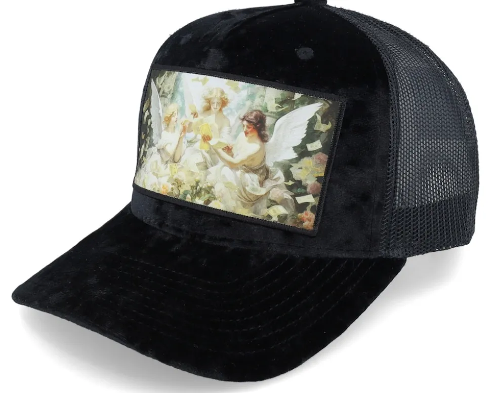 Angels & Money Velvet Black A-frame Trucker - Calza Pennello