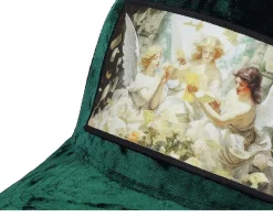 Angels & Money Velvet Green/Black A-frame Trucker - Calza Pennello