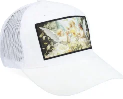 Angels & Money Velvet White/White A-frame Trucker - Calza Pennello
