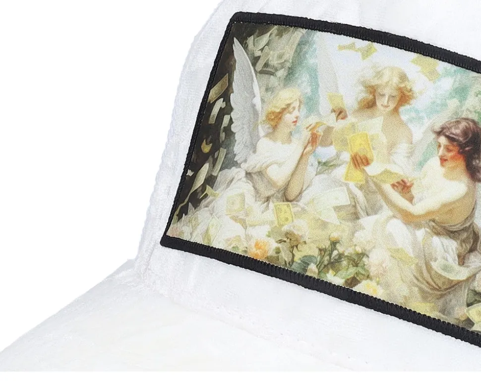 Angels & Money Velvet White/White A-frame Trucker - Calza Pennello