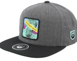 Antique Style Icon Charcoal/Black Snapback - Bearded Man