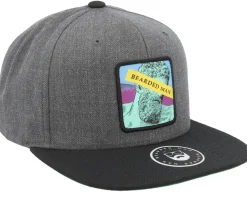 Antique Style Icon Charcoal/Black Snapback - Bearded Man