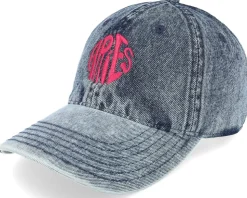 Aries Snow Washed Blue Denim Dad Cap - Delulu