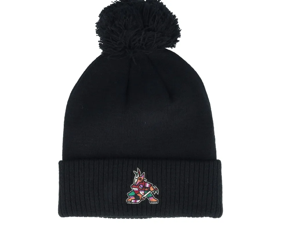 Arizona Coyotes NHL Cuffed Beanie Black Pom - Adidas