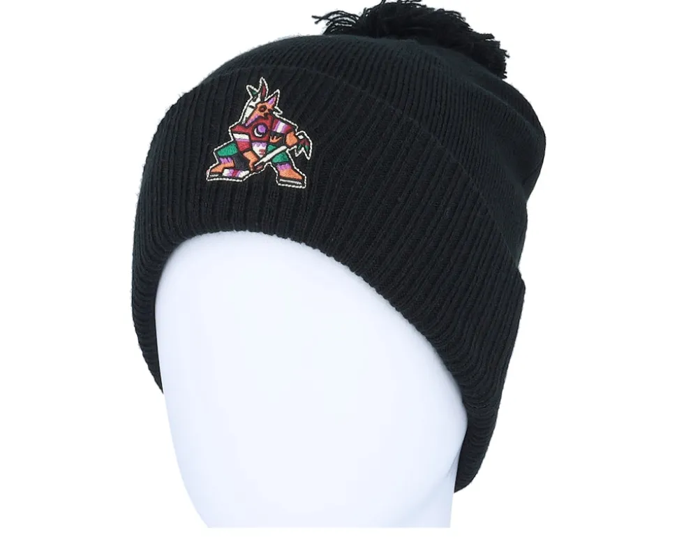 Arizona Coyotes NHL Cuffed Beanie Black Pom - Adidas