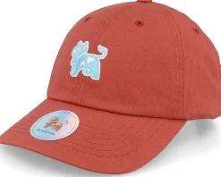 Arla Logo Eco Wash Rose Red Dad Cap - Hatstore