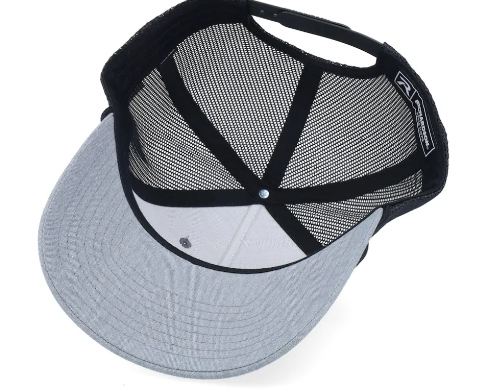 Army Skull Usa Brown Patch Heather Grey/Black Rope A-Frame Trucker - Army Head