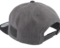 Army Skull Usa Charcoal/Black Snapback - Army Head