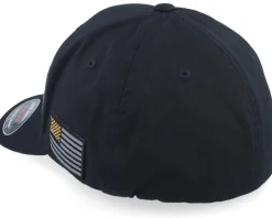 Army Skull Usa Gold Patch Black Flexfit - Army Head