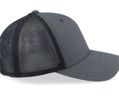 Army Skull Usa Gold Patch Charcoal/Black Trucker - Army Head