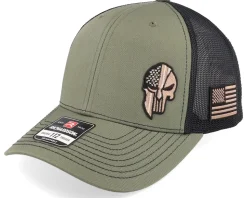 Army Skull Usa Loden/Black Trucker - Army Head