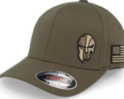Army Skull USA Olive Flexfit - Army Head
