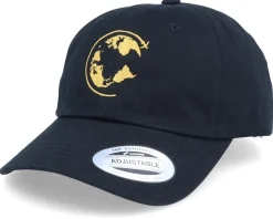 Around The World Black Dad Cap Adjustable - Bacpakr