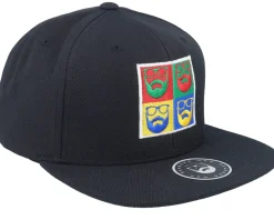 Art Logo Black Snapback - Bearded Man